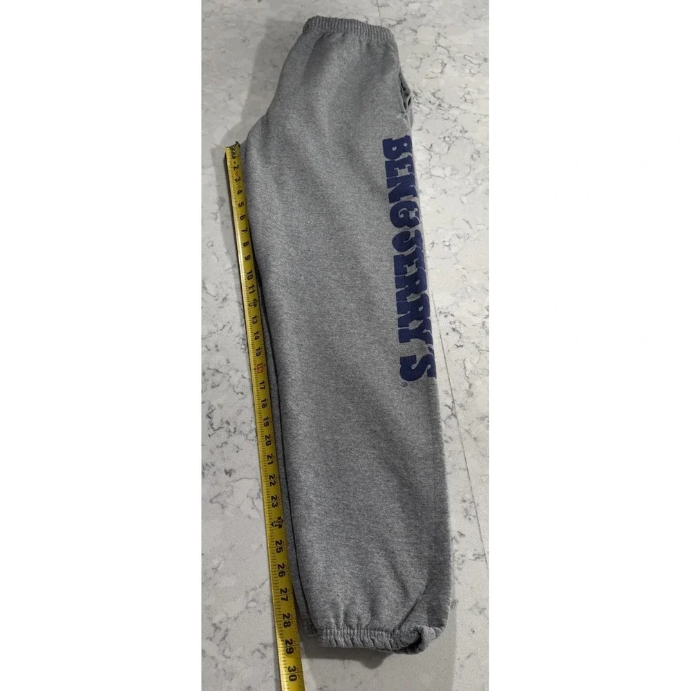 VTG 90s Ben & Jerry's Ice Cream Sweatpants Mens Medium Gray JERZEES Super Sweats